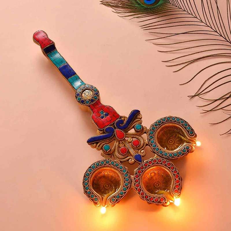 Vibrant Trio Brass Diya