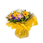 Vibrant Yellow Bouquet: Gerberas & Roses