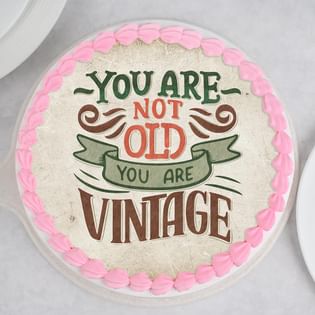 Vintage Charm Poster Cake