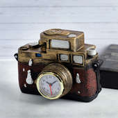 Vintage Clock Camera Decor