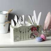 Vintage Floral Cutlery Organizer