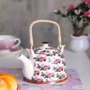 Vintage Floral Teapot