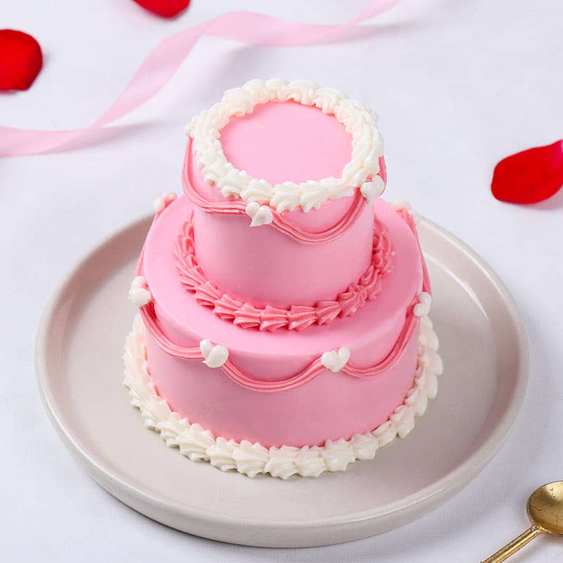 Vintage Love Two Tiered Bento Cake