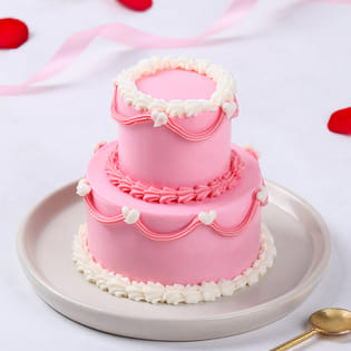 Vintage Love Two Tiered Bento Cake