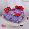 Vintage Rose Heart Chocolate Cake