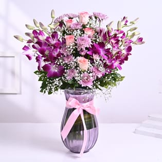 Violet Hues Of Blissful Blooms