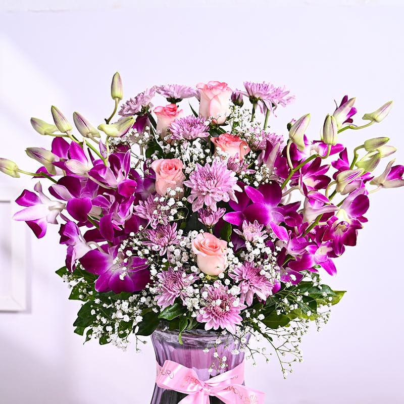 Violet Hues Of Blissful Blooms