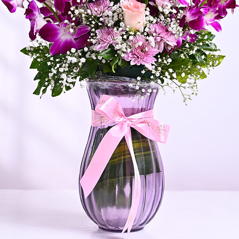 Violet Hues Of Blissful Blooms