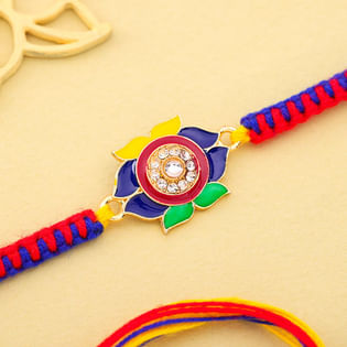 Vivid Floral Designer Rakhi