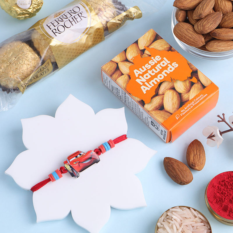 Vroom Car Rakhi With Chocolates