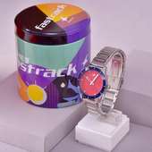 Fastrack Monochrome Watch With Chocolates for Loved Ones 