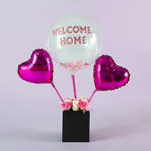 Welcome Home Roses N Balloons Bouquet