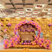 Whimsical Baby Shower Balloon Setup