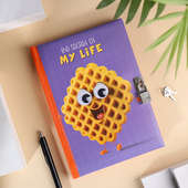 Whimsical Waffle Lock Diary