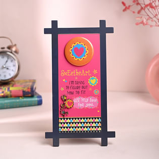 Whimsical Whispers of Love Wooden Plaque