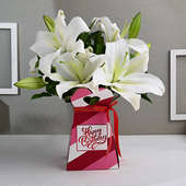 Whispering White Lilies Birthday Charm