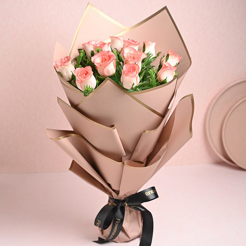 Whispers Of Affection Pink Roses Bouquet