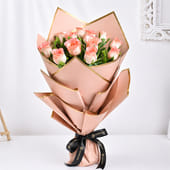 Whispers Of Affection Pink Roses Bouquet