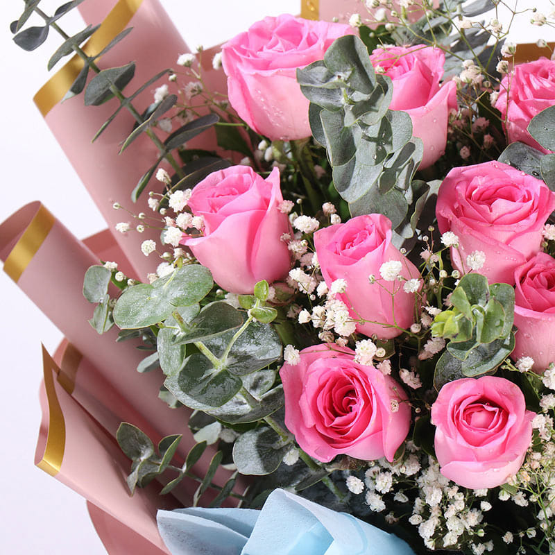 Whispers Of Affection Pink Roses Bouquet