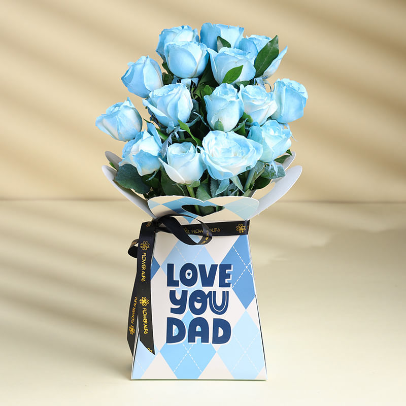 Whispers Of Blue Roses For Dad