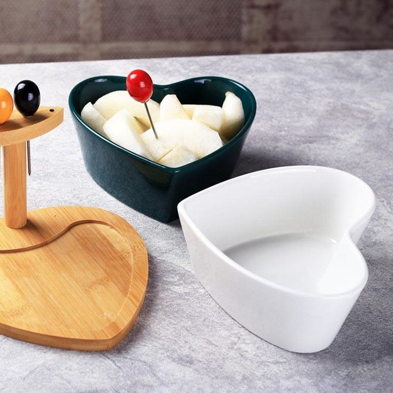 Lovable White Ceramic Fruit Bowl Gift