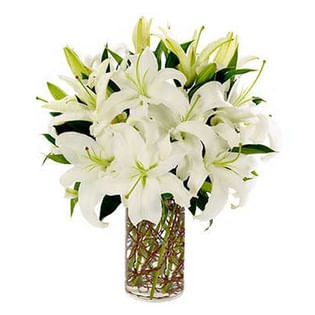 White Lilies In A Vase