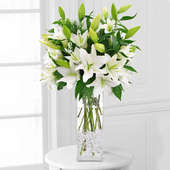 Order White Lily High FIve Gift for Valentine