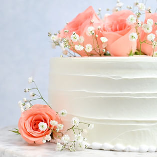 Fondant pink roses cake, Order Online