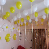 White N Yellow Balloon Decor