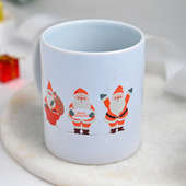 Top View of White Santa Claus Mug