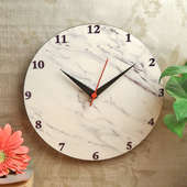 White Textured Wall Clock as New Year Gift