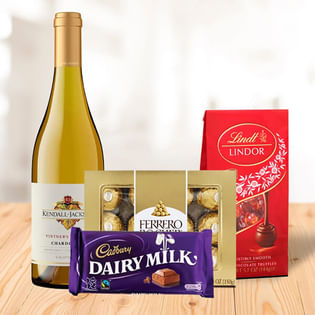 Buy White Wine N Mixed Chocolates Online