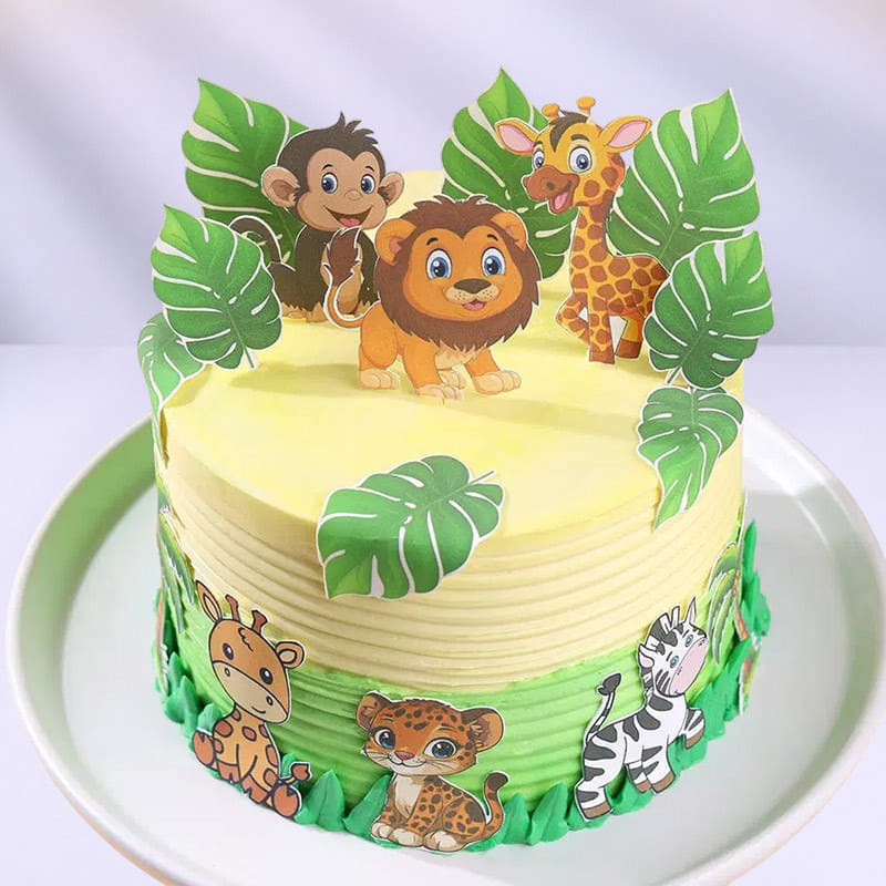 Wild Animals Jungle Cake