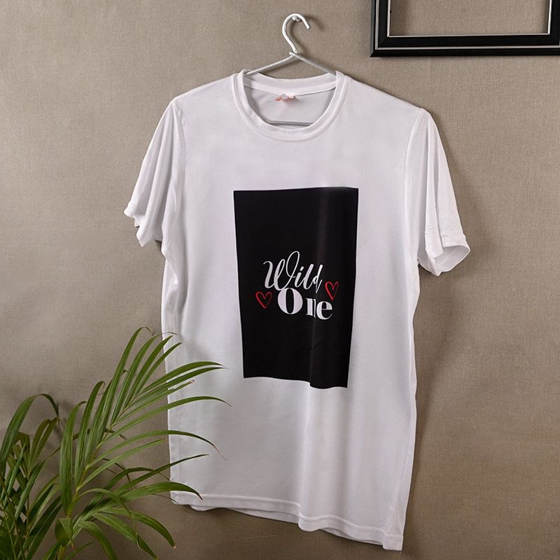 Wild One Printed white T-shirt for Friendship Day 