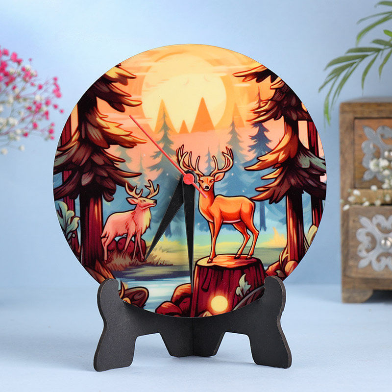 Wilderness Theme Table Clock