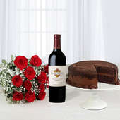 Buy Wine Cake N Rose Online