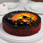 Witchful Creepy Photo Cake