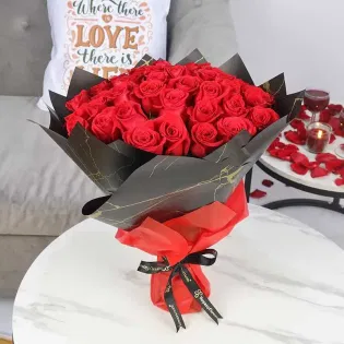Passionate Red Roses Bouquet