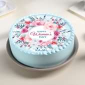 Womens Day Floral Photo Cake