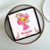 Womens Day Square Photo Cake