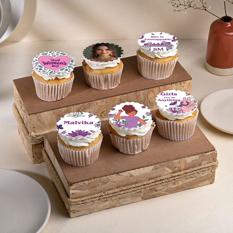 Womens Day Treat Photo Cupcakes