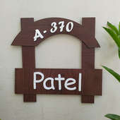 Wooden Arch Nameplate For Fathers Day