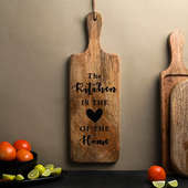 Wooden Chopping Board With Print Quote for Her/Him