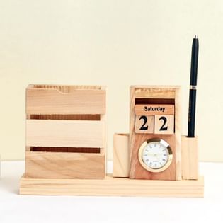 Wooden Desk Organiser