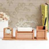 Wooden Office Essentials Organiser