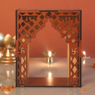 Wooden Shubh Labh for Diwali
