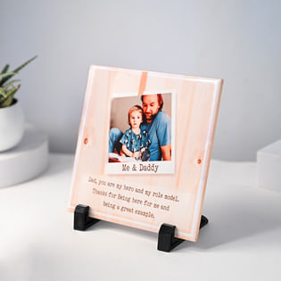 Wooden Tile Portrait - Side View