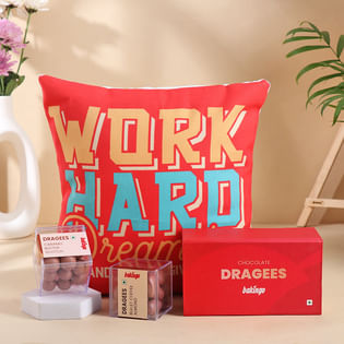 Work Hard Cushion N Dragees Combo