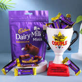 Worlds Best Couple Trophy With Dairy Milk Minis