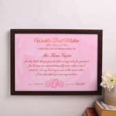 Mothers Day Personalised Wall Frame